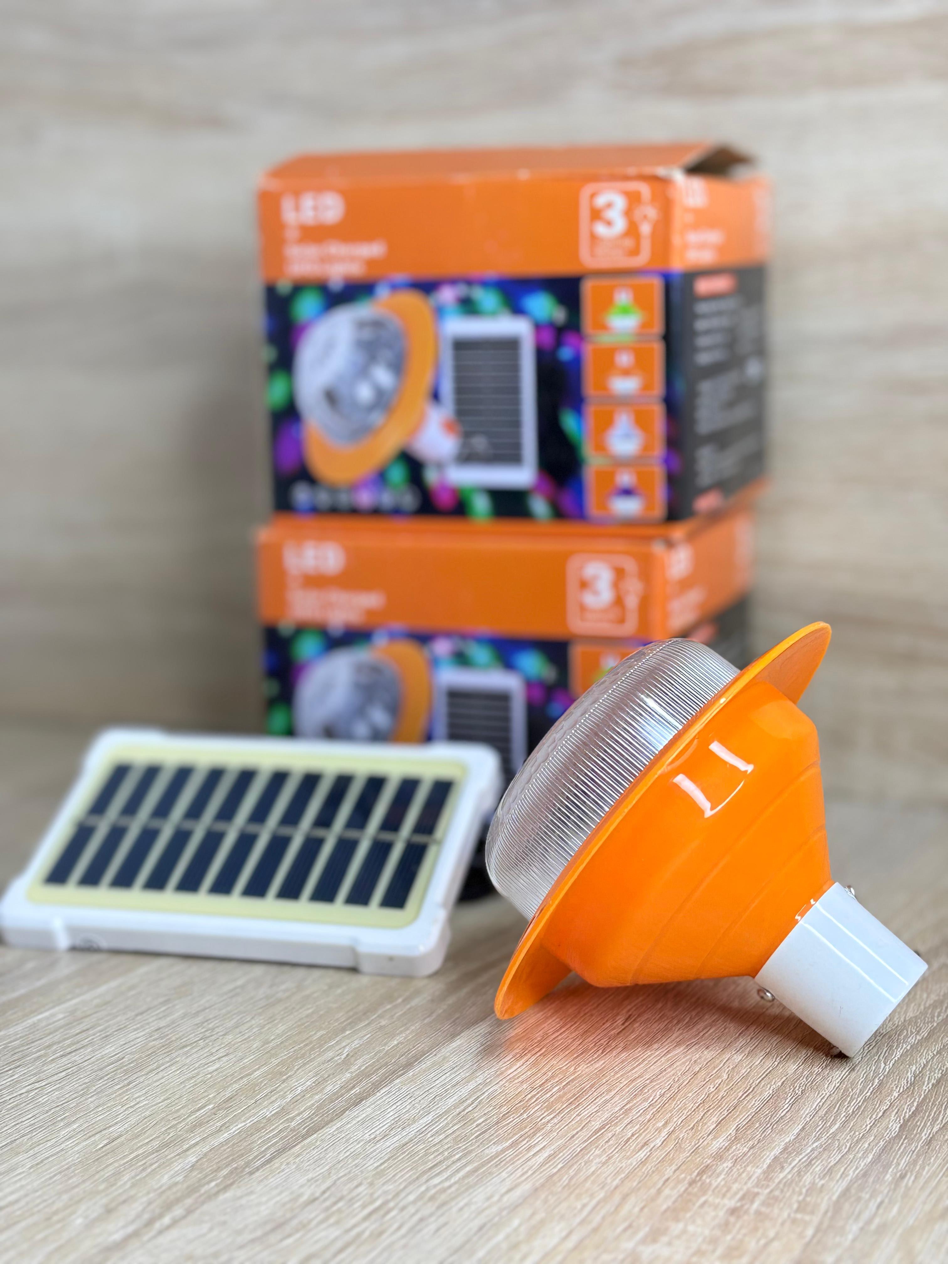 LAMPARA SOLAR RECARGABLE NARANJA